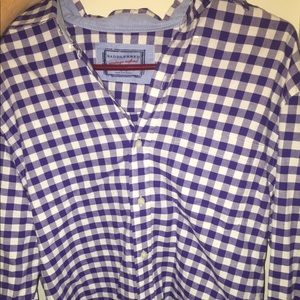 Men’s button up shirt. Purple size M